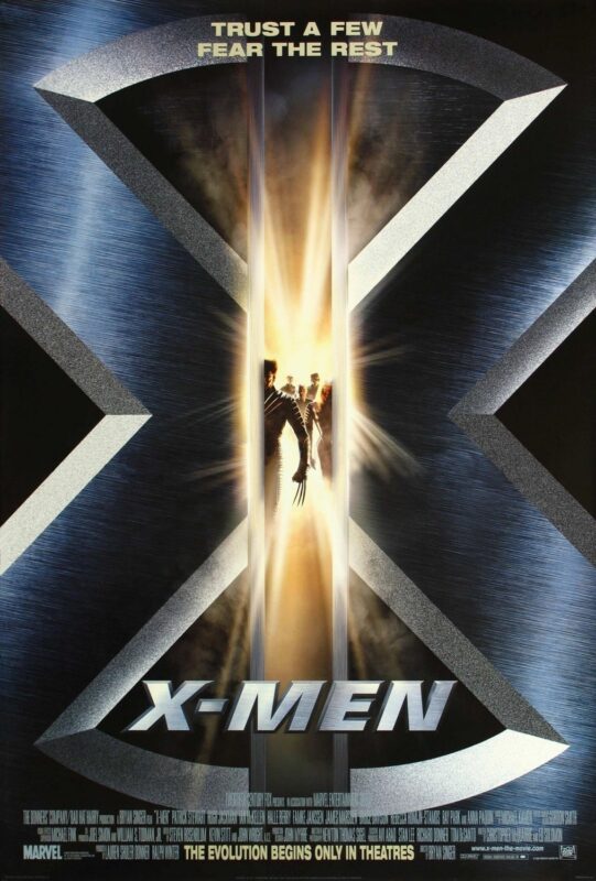 Pôster oficial do filme X-Men (2000), celebrando 25 anos do clássico que iniciou a era dos super-heróis em Hollywood